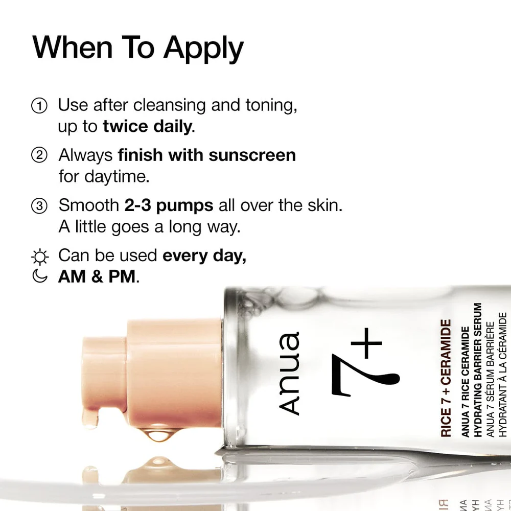 Anua Rice Ceramide 7 Hydrating Barrier Serum ( 50 ml ) - Image 7