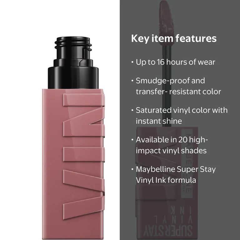 Maybelline Super Stay Vinyl Ink shade 100 Awestruck - Image 4